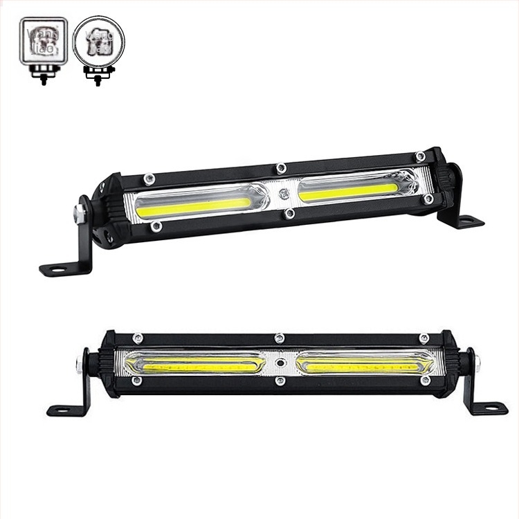 WJ COB radna svjetiljka s jednorednom 18W, 12-24V, aluminijsko kućište, pogodna za auto, kamion, SUV, motocikl