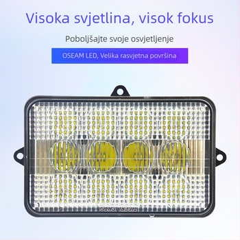 LED radna svjetiljka za poljoprivredu od aluminijske legure, model SL-5061F, 4800 lm, 10-30 VDC, za John Deere kombajne 9400–9510 i 95
