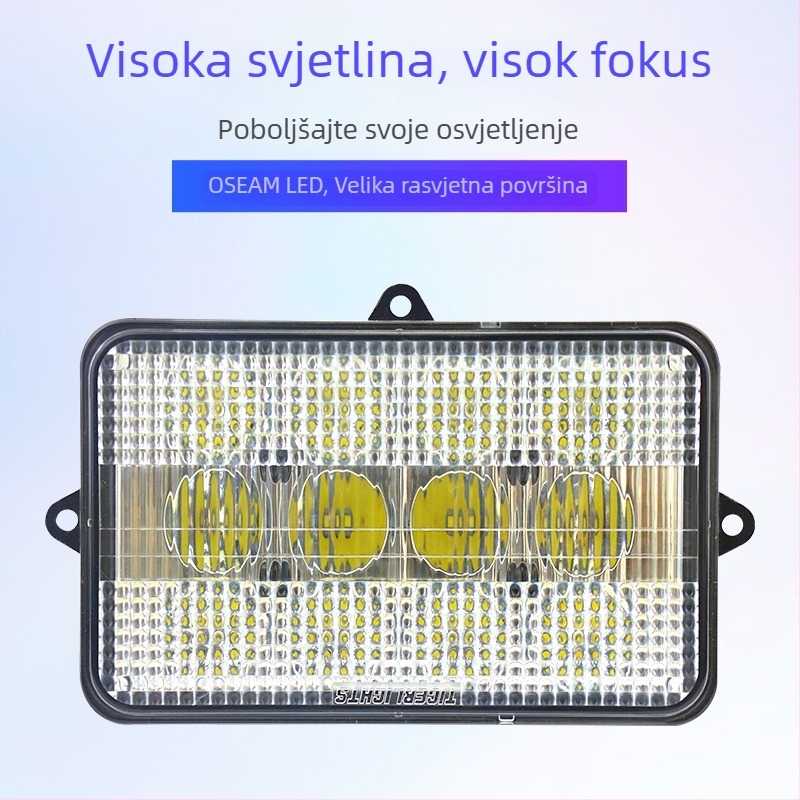 LED radna svjetiljka za poljoprivredu od aluminijske legure, model SL-5061F, 4800 lm, 10-30 VDC, za John Deere kombajne 9400–9510 i 95