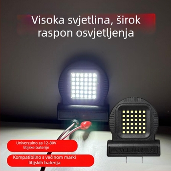 LED prijenosno radno svjetlo s litijskom baterijom za kampiranje i popravke, universalna kompatibilnost alata, 21W LED, 85V, 300mA, 30 000 h, 300 lm