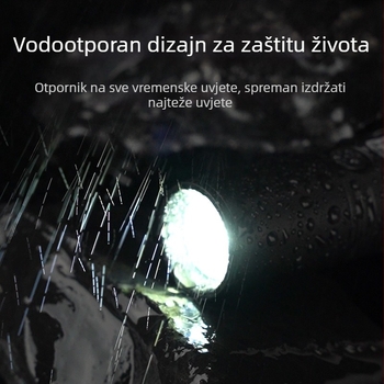 LED bočni fenjer — 10W, vodootporan na kišu, mini radni fenjer, baterija 600 mAh, otporan na padove, zviždaljka, višefunkcionalan