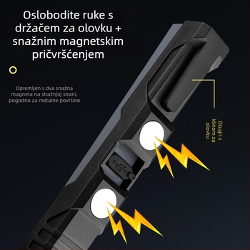 COB LED radna svjetiljka s magnetskom bazom, napajanje baterijom, ponovno punjiva, ultra jaka 100–240 lm, prijenosno vanjsko osvjetljenje