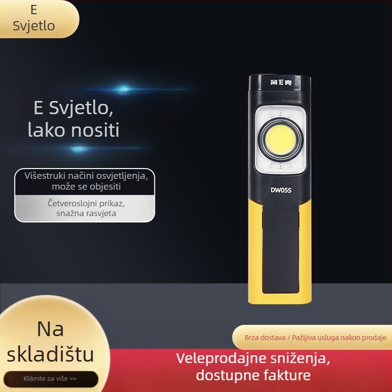 LED radna svjetiljka s COB izvorom, punjiva (30 W, 350+ lm, 3000 mAh, 5 h trajanje)