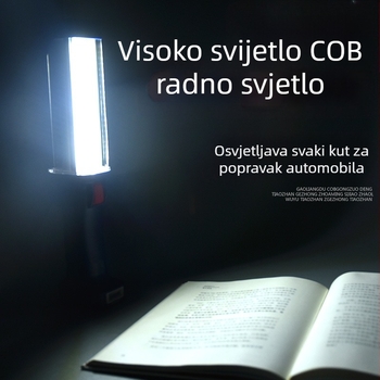 LED radna svjetiljka s jakim magnetom, 10W, 4000mAh punjiva, prenosna COB svjetiljka za popravke