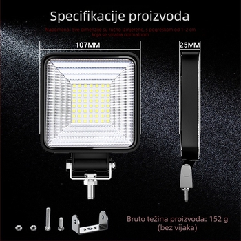 LED radna svjetiljka promjera 4 inča, kružni LED reflektor za automobil, off-road vozila, modifikovano inspekcijsko svjetlo
