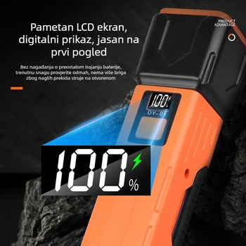 LED radna svjetiljka s COB, sklopiva magnetska lampica za kampiranje, model DY-01, 15W, 18650 baterija, vrijeme punjenja 1–2 h, trajanje rada 3–5 h