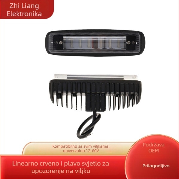 LED svjetlo za viličar s upozorenjem, granica područja i svjetlo za vožnju unatrag, 30W, 12-80V, vodootporno