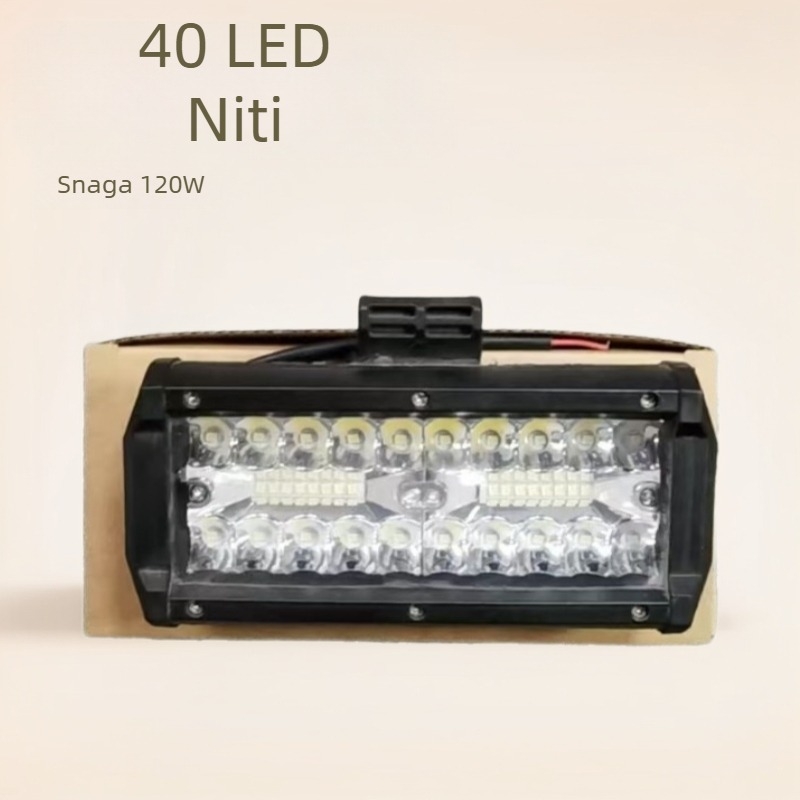 Auto LED radna svjetiljka, trinokularni model, 120W, 40 LED dioda, 3030 čipovi, 9-12V, 6000K