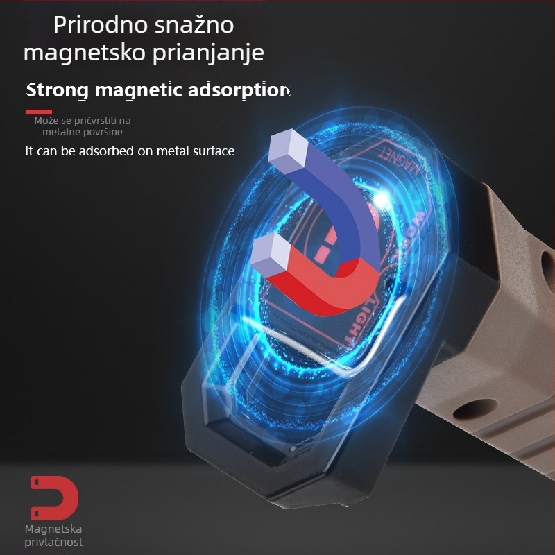 Magnetna COB svjetiljka za popravak automobila, USB punjenje, sklopna LED svjetiljka, 20W, 2000mAh