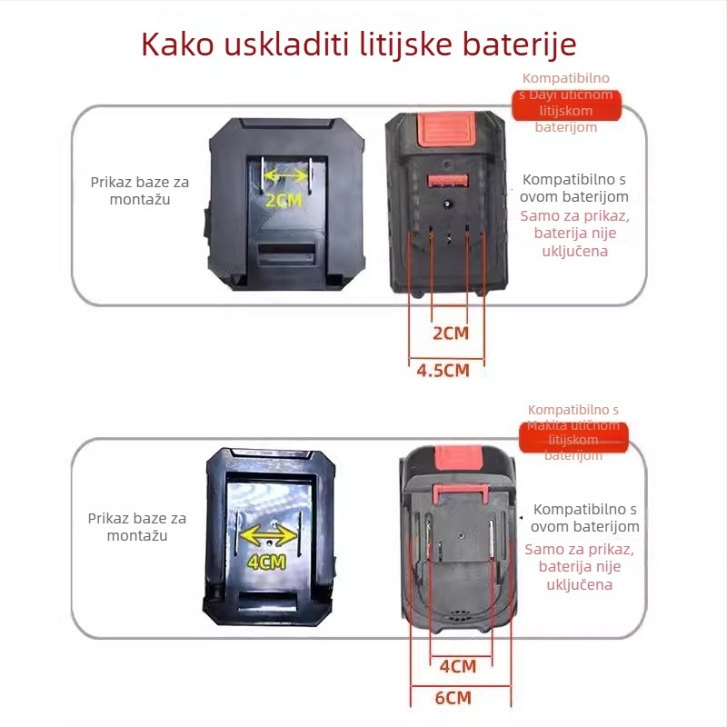 Prijenosna LED radna svjetiljka s litijskom baterijom za Dayi Makita 21V, vanjska, visoke svjetline
