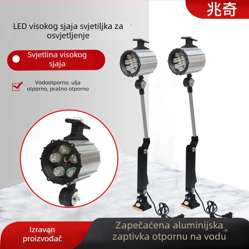 Radno svjetlo za strojeve: osvjetljenje za održavanje tokarilice, metalni nosač, vodootporno, model 50F