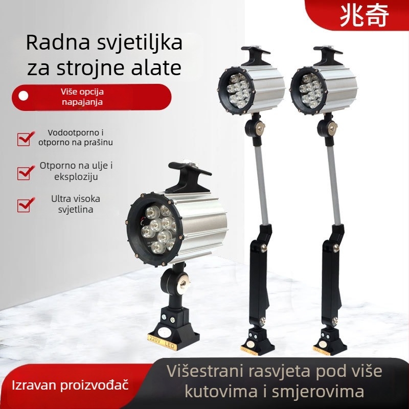 Radno svjetlo za strojeve: osvjetljenje za održavanje tokarilice, metalni nosač, vodootporno, model 50F