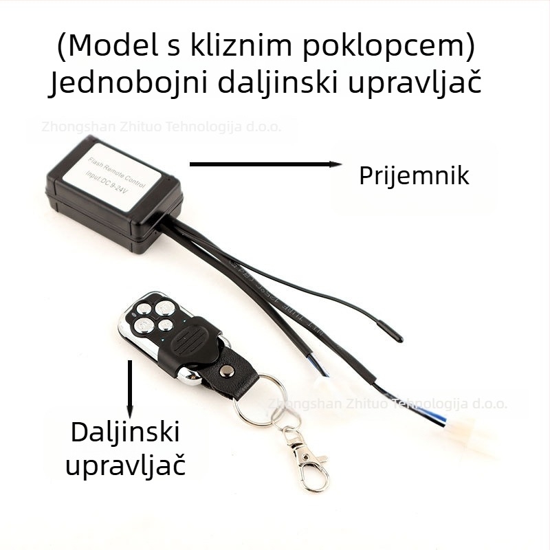 Kontroler LED strobe za automobil s bežičnim daljinskim upravljačem – LED radna svjetla traka za terenska vozila, 12–24V universalno, Snaga: 5