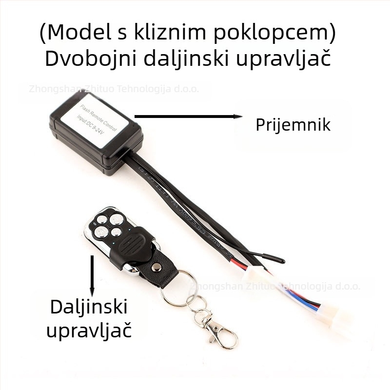 Kontroler LED strobe za automobil s bežičnim daljinskim upravljačem – LED radna svjetla traka za terenska vozila, 12–24V universalno, Snaga: 5