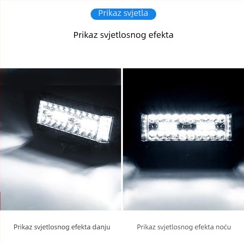 25W LED radna svjetiljka automobila, 7-inčni pravokutni LED reflektor za off-road vozila, prednji branik i krovsko osvjetljenje