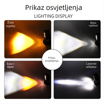 LED reflektori za automobil za off-road vozila, trostruki radni svjetlosni modul, 25W, 12-80V, 3600 lm, vijek trajanja 50.000 h, LED tipovi 3570/5050