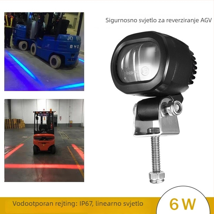 LED granično svjetlo za viljuškar/AGV – 6W, DC 10–80V, LED izvor svjetla, vijek trajanja 50.000 h, model XRL1081L