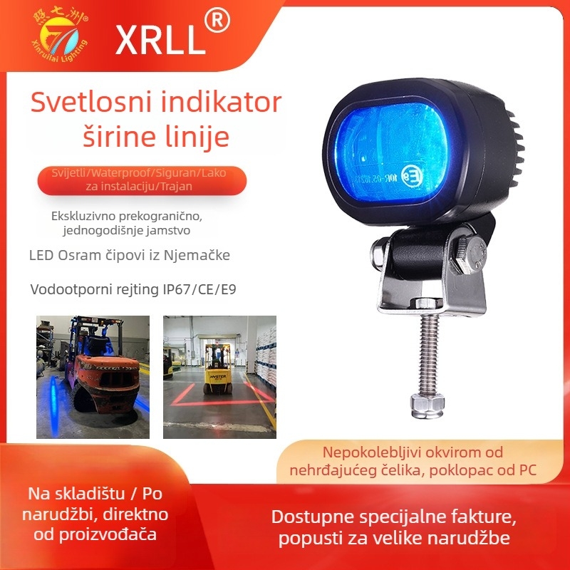 LED granično svjetlo za viljuškar/AGV – 6W, DC 10–80V, LED izvor svjetla, vijek trajanja 50.000 h, model XRL1081L