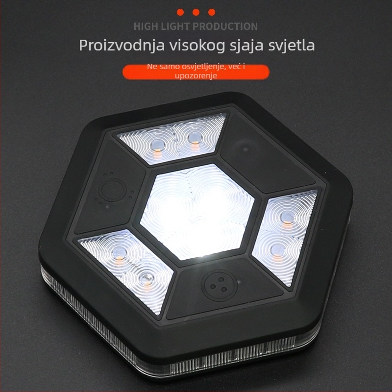 Automobilsko magnetsko LED upozoravajuće svjetlo, rotirajuće blještanje, model S304, 3W, 3.6V, 30 lm