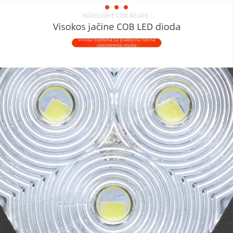 Automobilsko magnetsko LED upozoravajuće svjetlo, rotirajuće blještanje, model S304, 3W, 3.6V, 30 lm