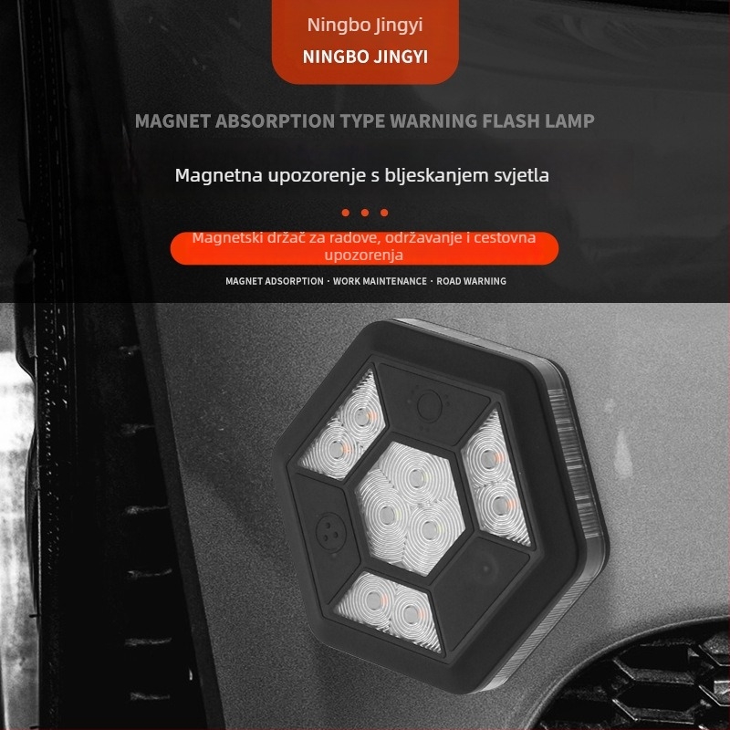 Automobilsko magnetsko LED upozoravajuće svjetlo, rotirajuće blještanje, model S304, 3W, 3.6V, 30 lm