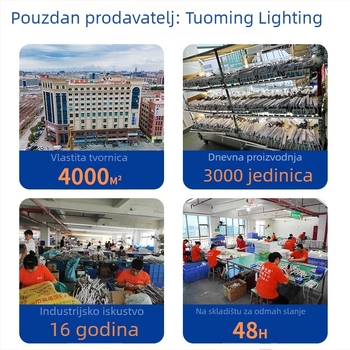 LED kamp lamp s punjivom olovno-kiselinskom baterijom 3200 mAh, zidni nosač, snaga 3/5/8 W, nužno vrijeme rada 5–10 sati