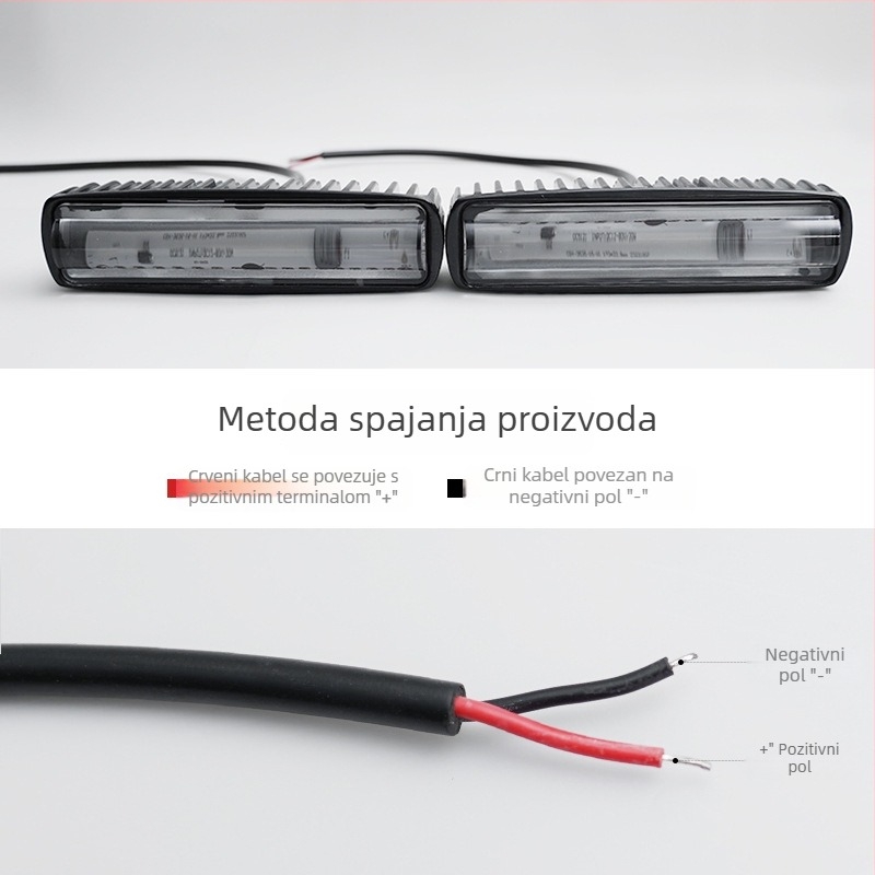 LED lampica upozorenja za viljuškar, 18W, 12-80V, aluminijsko kućište, 9 LED dioda, kompatibilna s univerzalnim modelima i viljušarima