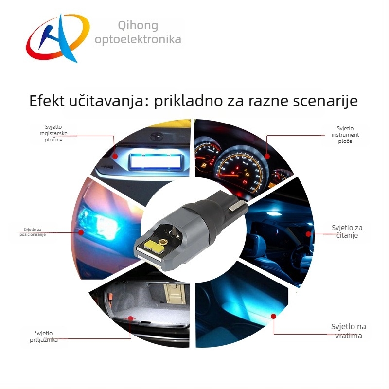 LED auto žarulja T10/W5W/194 – univerzalno osvjetljenje instrument ploče, osvjetljenje registarske pločice i unutarnje osvjetljenje, 12-30V DC