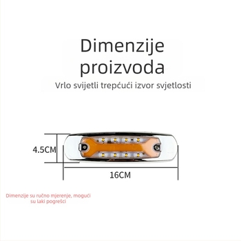 LED bočna svjetla za kamion, model ZQ-BD-104, 12–24V, materijal: plastika, kompatibilan s kamionima, prikolicama i poluprikolicama