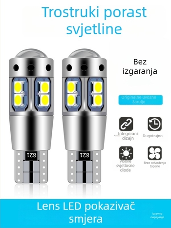 Auto LED dnevno svjetlo DRL, žarulja T10, 12V, LED, 5000-6000K