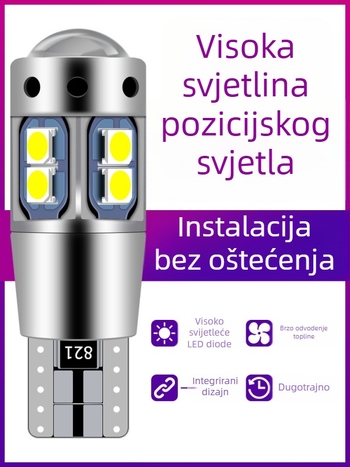 Auto LED dnevno svjetlo DRL, žarulja T10, 12V, LED, 5000-6000K