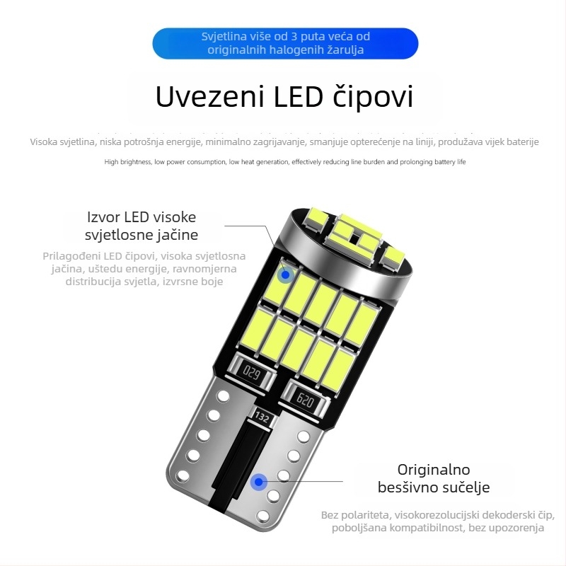 Automobilska LED svjetla za širinu, 12V, 2W, model 007, montaža adsorpcijom, univerzalna kompatibilnost