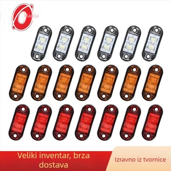 Kamionsko bočno LED svjetlo 12V/24V, PS materijal, opća kompatibilnost, 2 LED