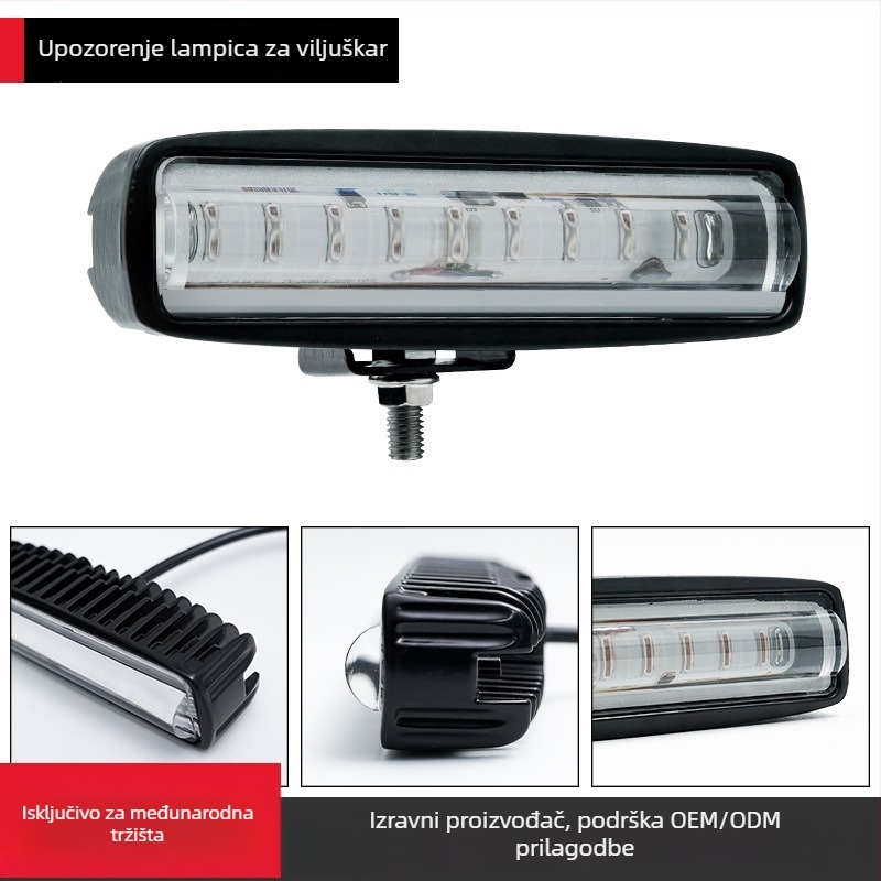 Lampica upozorenja za forklift, jednolinijska traka, LED, 16W, 9-80V, vodootporna