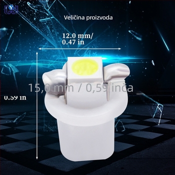 Lampa za instrument ploču automobila B8.5 1SMD, 12V, LED 5050, 6000K