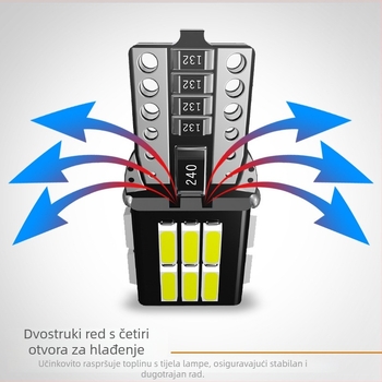 T10 LED auto svjetlo s 4014 SMD, 12V DC, 2.4W, Canbus, Rasvjeta širine/čitanja/registracijske tablice