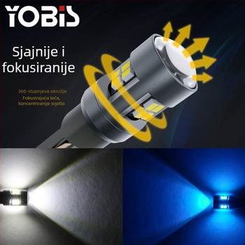 Youbisi T10 2016, LED svjetlo za vrata i svjetlo licence pločice sa lećom, 12-80V, univerzalno