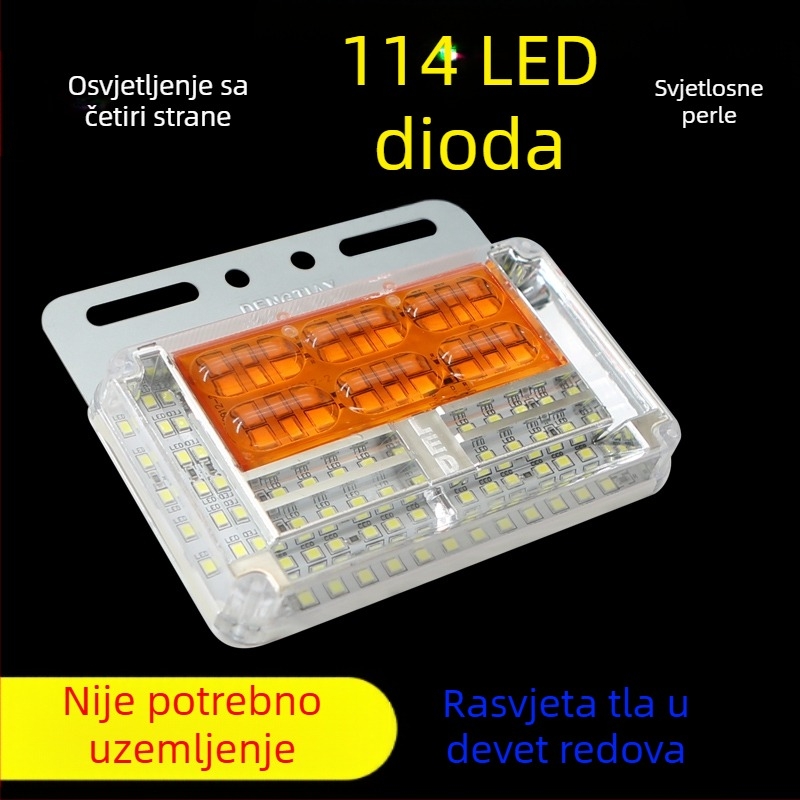 24V LED bočna svjetla za kamion, 9 redova, vodootporna, visoka svjetlost, 15W, 4000–6000K, signalizacija skretanja