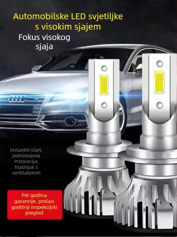 LED prednja žarulja za Wuling Hongguang S – 12V, 90–100W, 5000–6000K, visoka/niža snop, super jasan reflektor