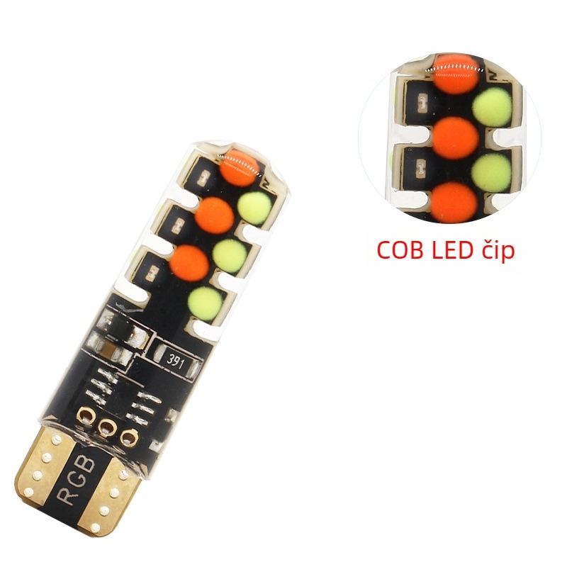 T10 RGB COB LED svjetlo za širinu s bežičnim upravljanjem (12V, 6W, 500lm, COB, 6500K)