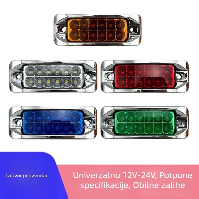 Kamionska LED bočna svjetiljka s pokazivačem širine, 12-24V, 6W, LED tip 2835, IP67, trajanje 50 000 h