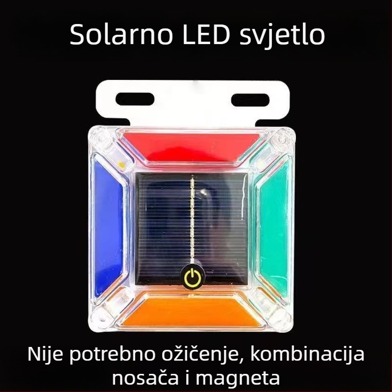 Solarna upozoravajuća strob svjetla za vozila, bežično LED stražnja svjetla za kamione, širokokutno upozoravajuće svjetlo