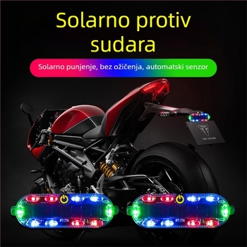Blink LED stražnja svjetla za motocikle i električna vozila, bez kabeliranja, solarno napajanje, indikator širine, noćno sprječavanje sudara