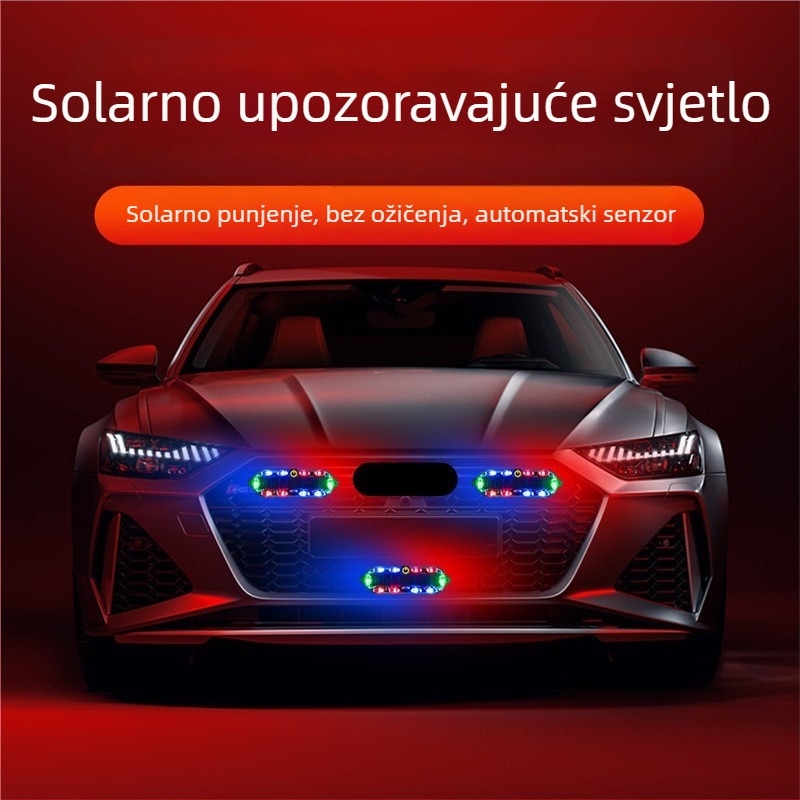 Blink LED stražnja svjetla za motocikle i električna vozila, bez kabeliranja, solarno napajanje, indikator širine, noćno sprječavanje sudara
