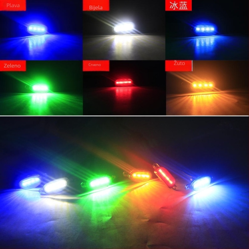 LED dnevna svjetla za automobilsku rešetku, dekorativni retrofit, 12V, 8W, 8000K