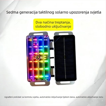 LED stražnje svjetlo za auto sa solarnom energijom, ABS kućište, sklopna solarna svjetla, univerzalna kompatibilnost