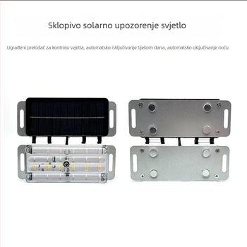 LED stražnje svjetlo za auto sa solarnom energijom, ABS kućište, sklopna solarna svjetla, univerzalna kompatibilnost