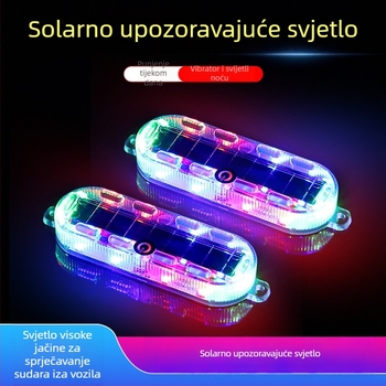 Univerzalna LED stražnja svjetiljka za automobile, motocikle i električna vozila, solarno napajanje i bežično, model 154, snaga 0.3W, napon 3.7V, struja 0.2A