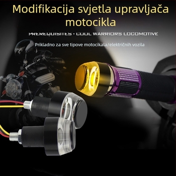 LED svjetlo za upravljač motocikla – dvobojna LED, 12V, 6W, DRL i signalizacija, 50.000 sati vijeka