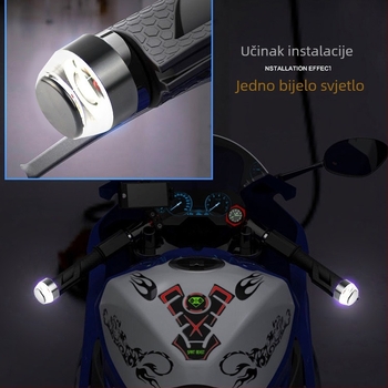 LED svjetlo za upravljač motocikla – dvobojna LED, 12V, 6W, DRL i signalizacija, 50.000 sati vijeka